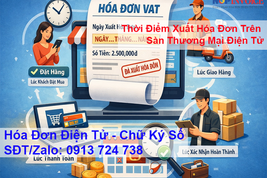 Thời Điểm Xuất Hóa Đơn Trên Sàn Thương Mại Điện Tử